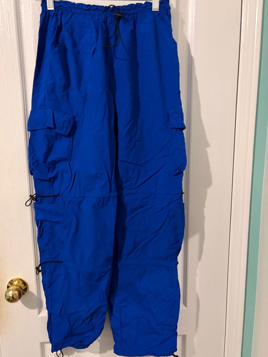 Garage Pants - Blue Parachute Cargo Pants from Garage